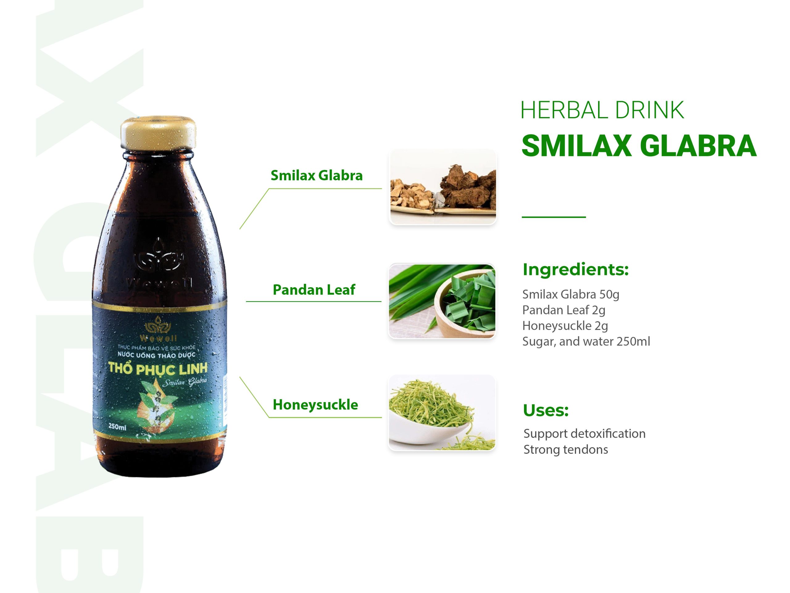 HEALTH SUPPLEMENT SMILAX GLABRA HERBAL BEVERAGE